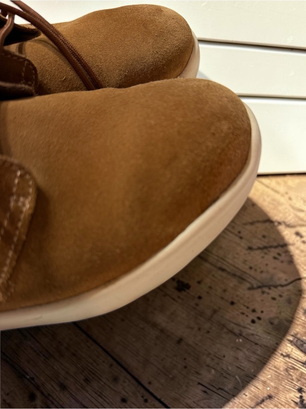 UGG Suede Chukka Boots Womens 5 Tan Lace Up Treadlite Sole Ankle Boot - Picture 6 of 15